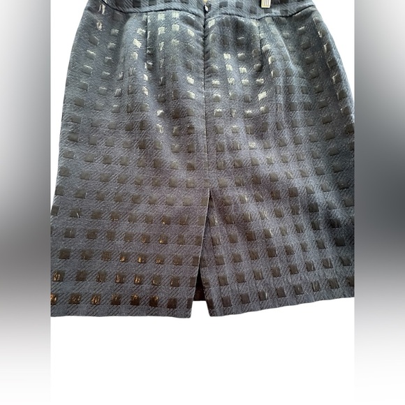 Banana Republic Women's Navy & Black Windowpane Check Career Pencil Skirt Size 8 - Picture 4 of 5